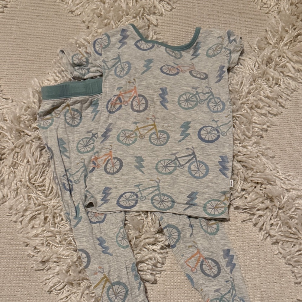 Little Sleepies Multicolor Bicycle Print Pajamas